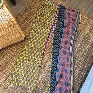 Josie Natori T'Nalak Stripe Boho Pajama Pants Size Large